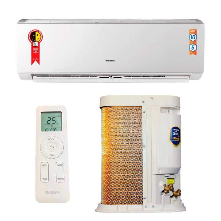 Ar-Condicionado Split 12000 BTUs Gree G-Top Plus High Wall Só Frio GWC12AAC-D3NNA1D 220V