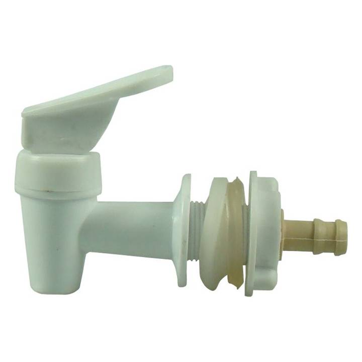 Torneira Lazários para Bebedouro com Conector e Rosca Curta Branco 32355