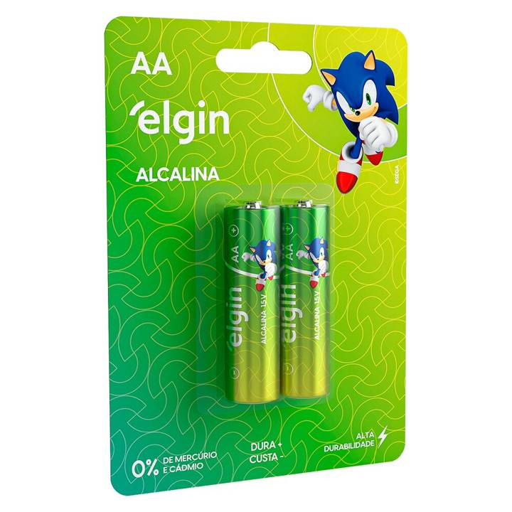 Pilha AA 1,5V Elgin Alcalina Blister 2 Peças 000000082152