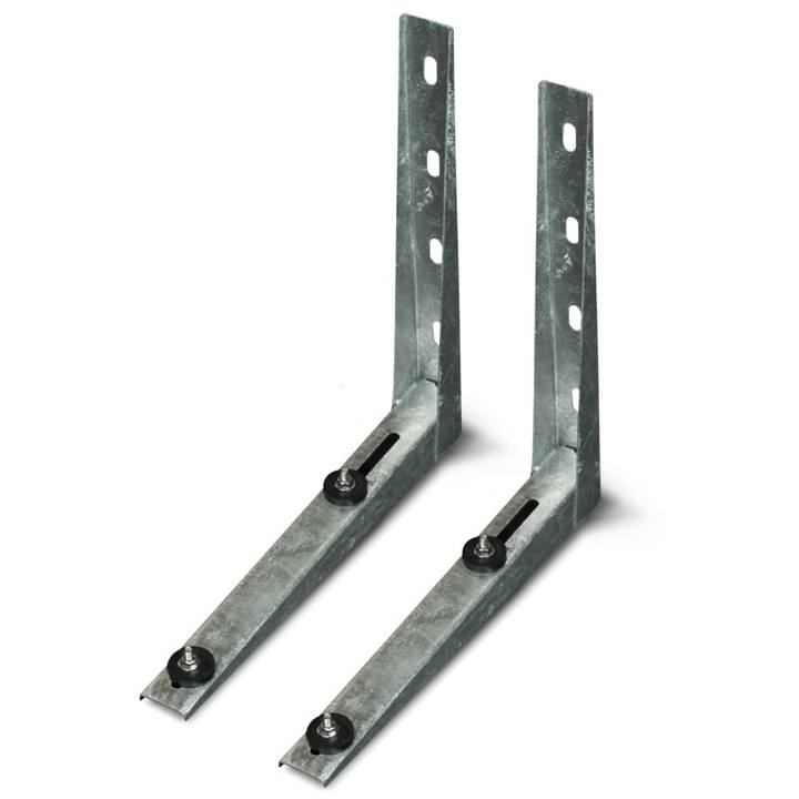 Suporte Condensadora Split EOS 400mm até 12.000 BTUs e até 104kg/Par Perfil U Galvanizado a Fogo Slim