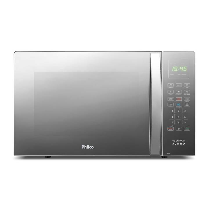 Micro-ondas Philco 42 Litros Espelhado Jumbo 1560W Tira Odor PMO42EB 110V