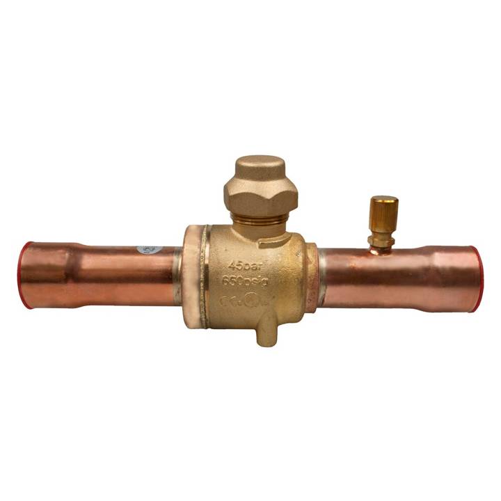 Válvula Esférica Danfoss 009L7056 GBC 1.1/8 Solda Com Porta De Acesso (Tipo Schrader)