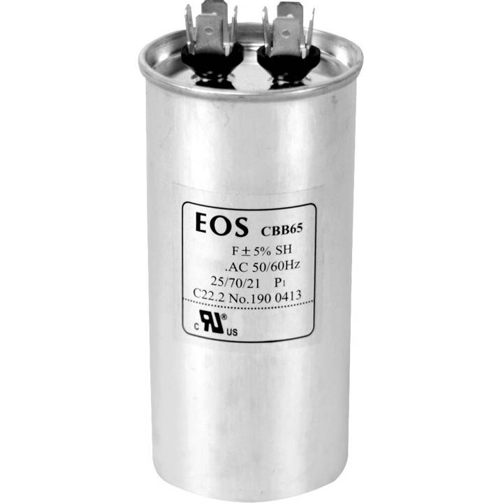 Capacitor Simples 1.5 Mfd 380V com Terminal 40mm X 60mm Corpo Aluminio EOS