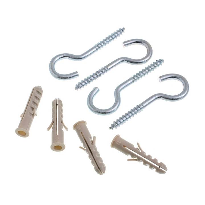 Kit Gancho com Bucha Bemfixa Nylon 8mm Cartela 4 Peças 7223