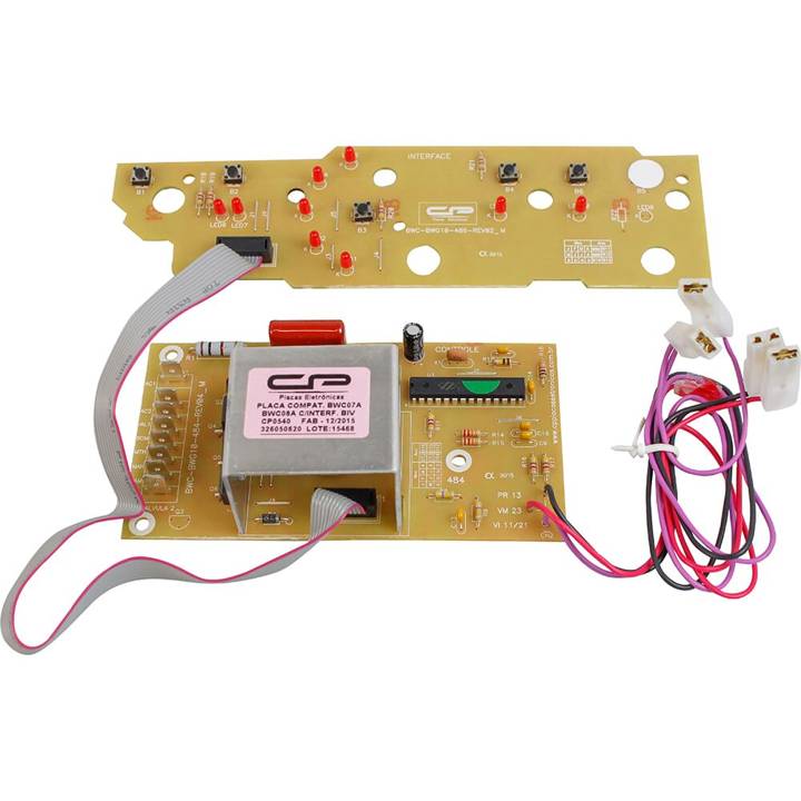 Placa de Potência e Interface para Lavadora Brastemp CP0540 Bivolt