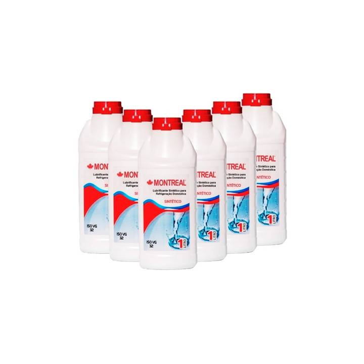 Óleo Sintético ISO VG 32 Gás R134A Montreal 1 litro - Kit 6 Unidades