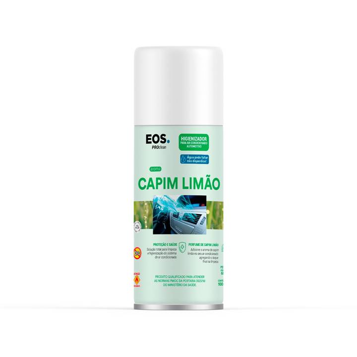 Higienizador EOS Proclean Ar Condicionado Automotivo Aroma Capim limão