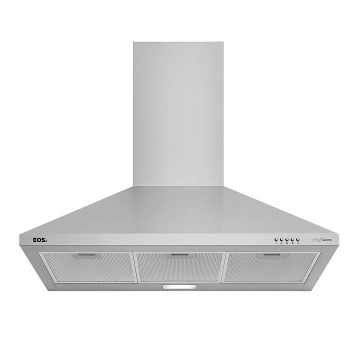 Coifa e Depurador de Parede Piramidal EOS 90cm Cheff Gourmet Inox ECO91PPI 110V
