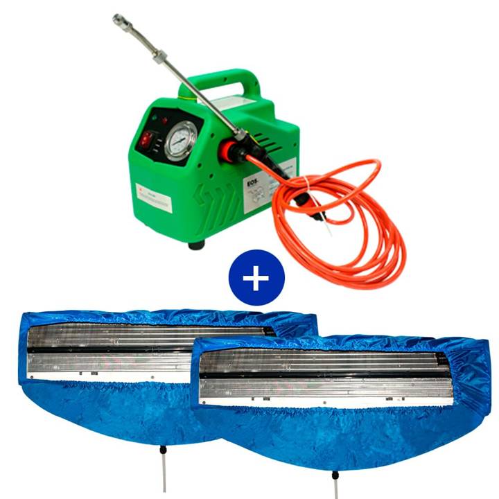 Kit de Limpeza para Ar Condicionado EOS Total Split High Wall - Bomba de Limpeza + Bolsas Coletora de 9000 a 30000 BTUs 220V