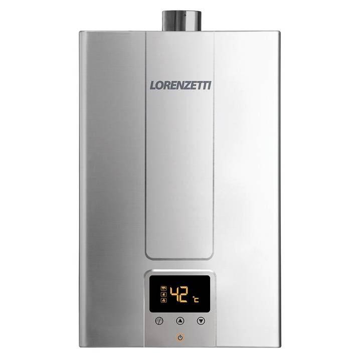 Aquecedor de Água a Gás Lorenzetti Digital 15 Litros (Gás Natural) Inox LZ 1600DE-I Bivolt