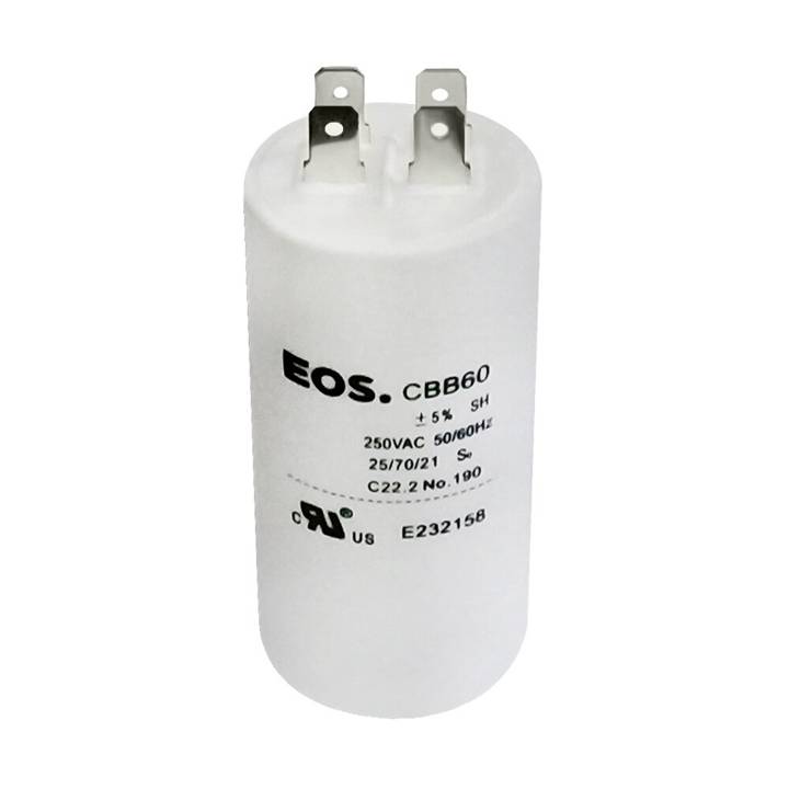 Capacitor Simples 45 Mfd 250V com Terminal 45mm X 93mm Corpo Polipropileno EOS
