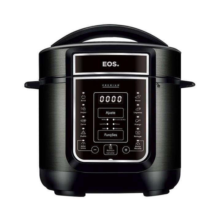 Panela de Pressão Elétrica 5 Litros EOS Multicooker Digital Inox Preto EPP50DP 220V