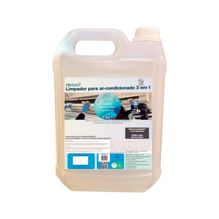 Limpador para Ar-Condicionado 3 em 1 Gatti Química Pro 5 Litros Metasil Metacoil 4002