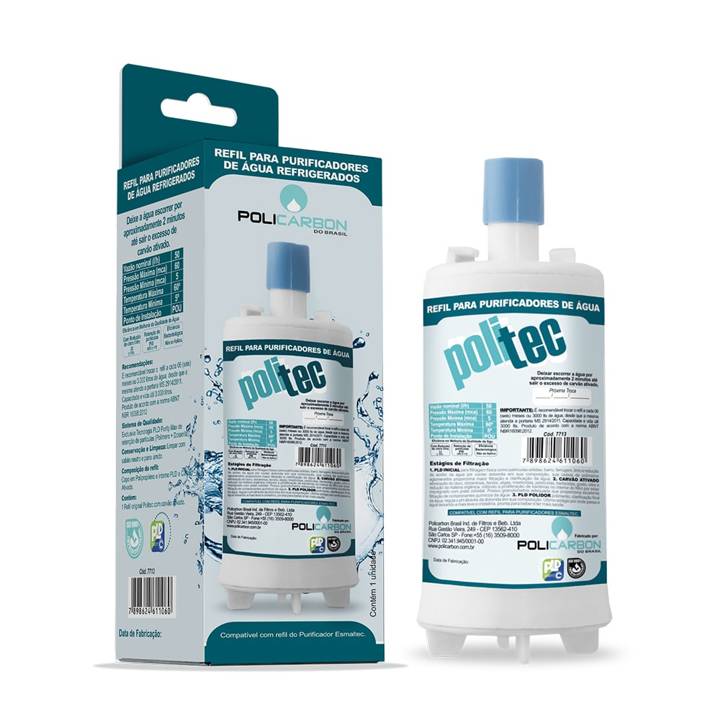 Filtro Refil Policarbon Politec para Purificadores de Água Esmaltec 7713