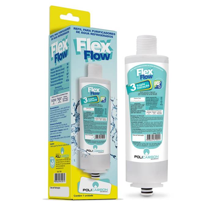 Filtro Refil Flex Flow Policarbon para Purificadores de Água Libell 7738