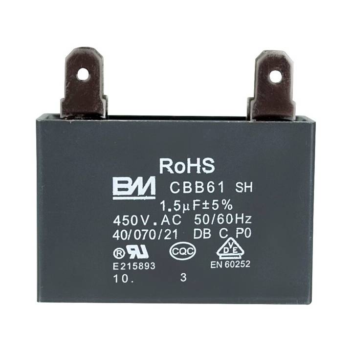 Capacitor Quadrado Consul BBG09AB 7/9/12/18 Btus 1.5MF 450V