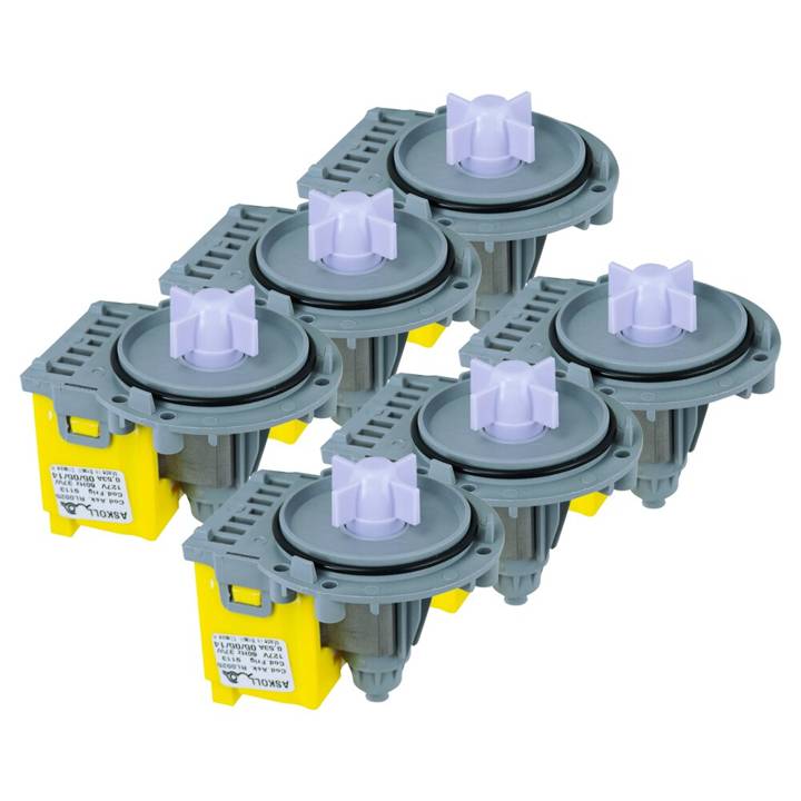 Bomba de Drenagem de Água Askoll Kit com 6 Peças para Lavadora Universal sem Carcaça com Protetor Térmico 220V