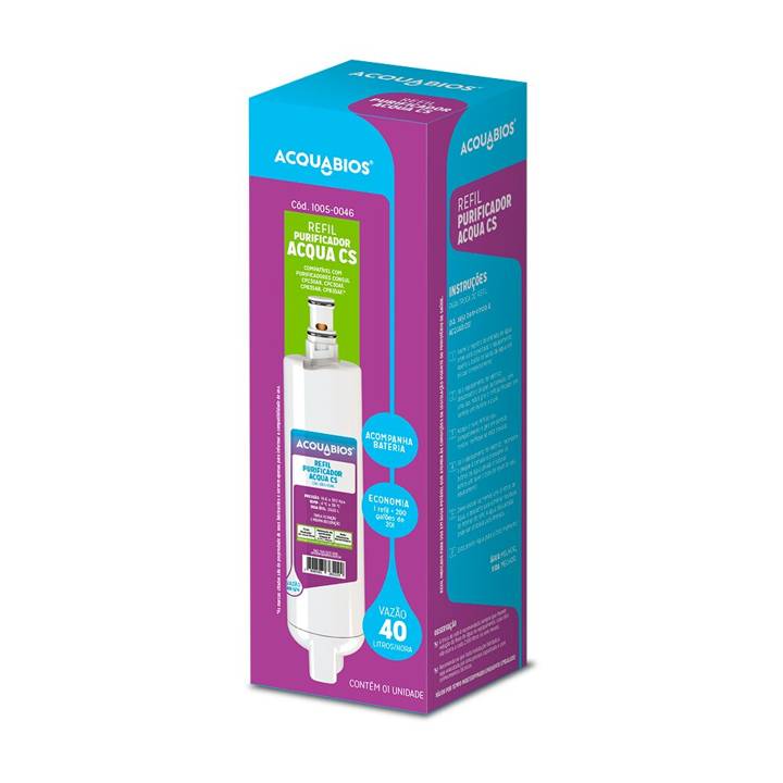 Filtro Refil Purificador Água Compatível Consul CPB35A/CPB36A/CPC30A Acquabios