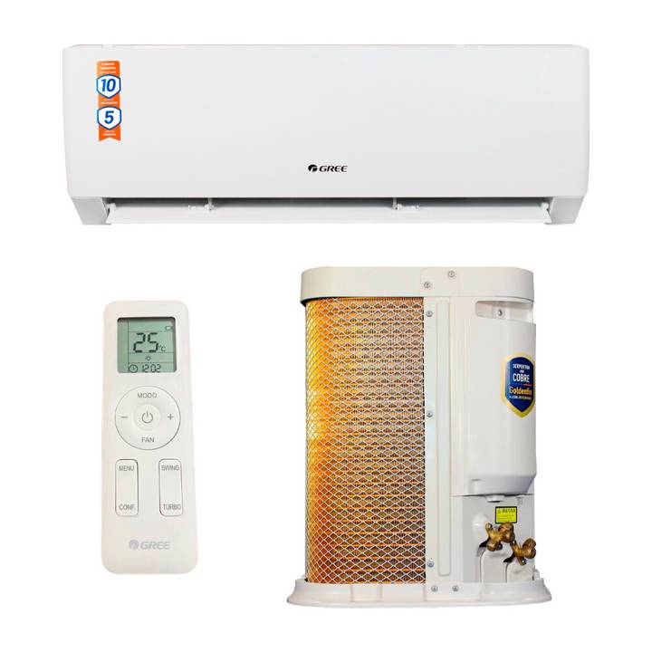 Ar-Condicionado Split Inverter 9000 BTUs Gree G-Top High Wall Só Frio CB558N02200-CB385W10300 220V