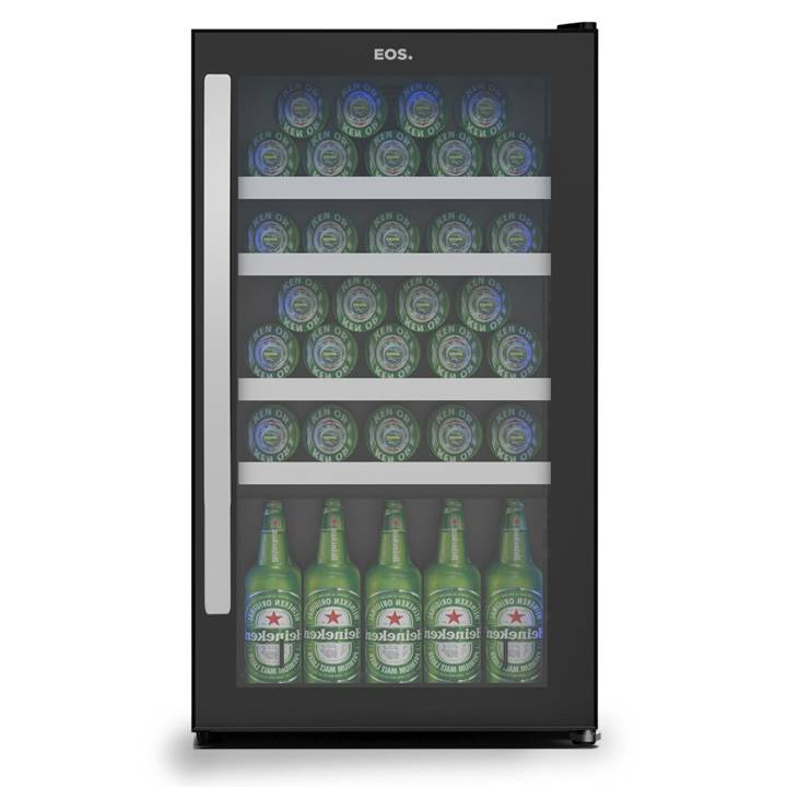 Cervejeira EOS Bierhaus 98 Litros Frost Free Compressor Porta de Vidro e Puxador em Inox ECE101 110V