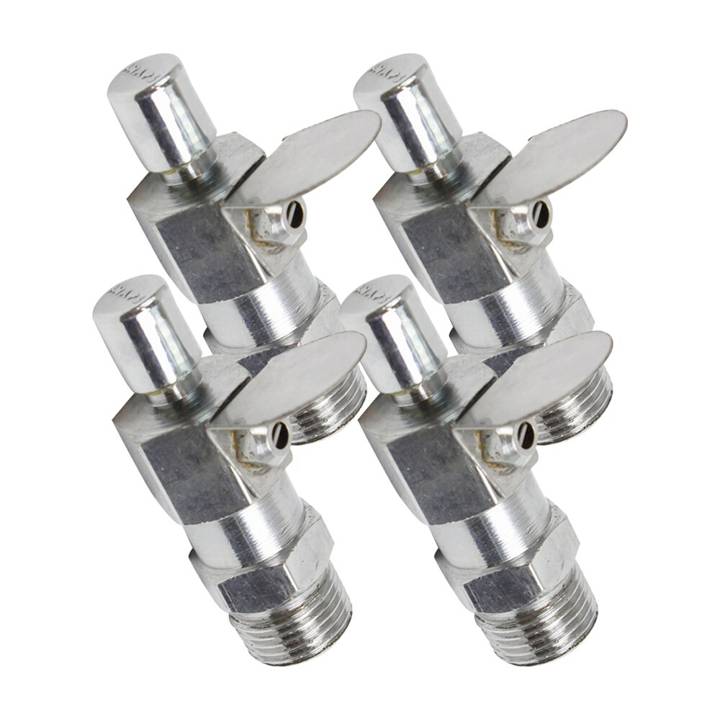 Torneira Válvula 7 cm Metal para Bebedouro Escolar/Industrial Jato - Kit com 4 Peças
