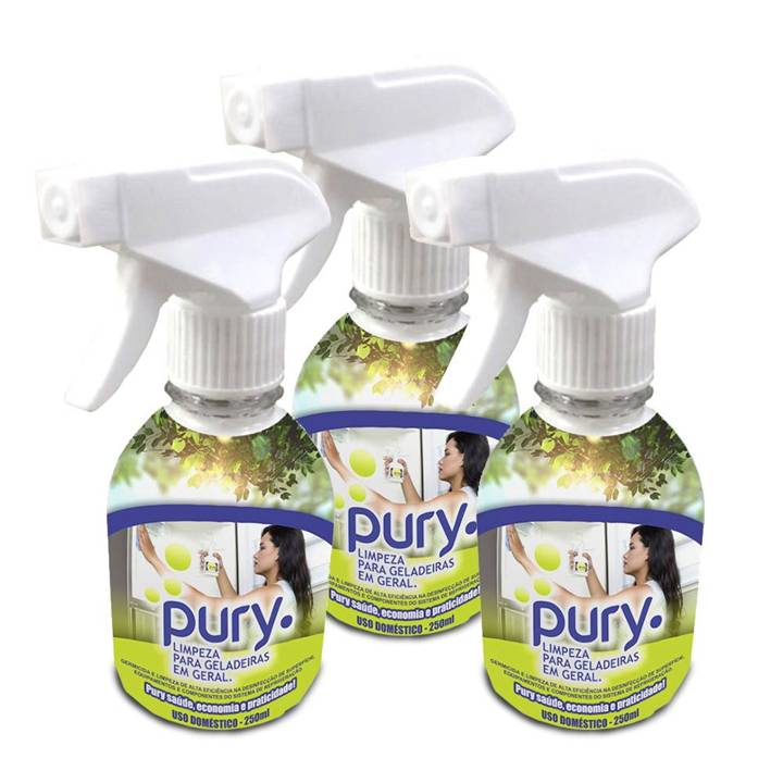 Limpador e Higienizador de Geladeira e Câmaras Frias Air Shield - Kit com 3 Unidades de 250 ml