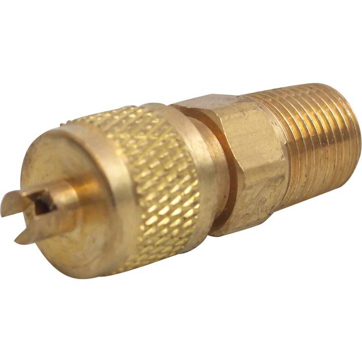 União Com Válvula Tipo Schrader 1/4Sae Macho X 1/8NPT Macho Eos