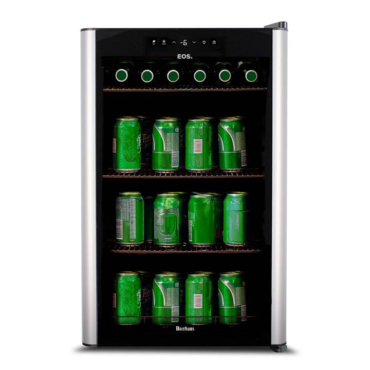 Cervejeira EOS Bierhaus 76 Litros Frost Free com Compressor e Porta de Vidro com Inox ECE80 110V