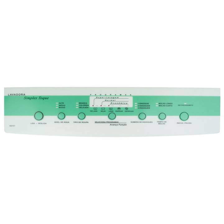 Painel Decorativo Compatível Lavadora Brastemp BWF22A P0341 CP Placas