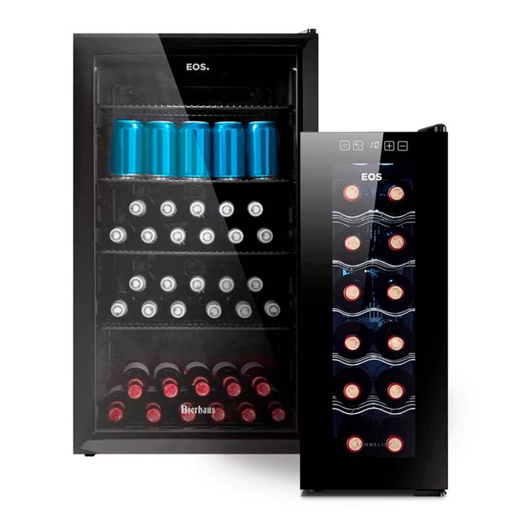 Kit Happy Hour EOS com Cervejeira 98L e Adega 12 Garrafas 220V