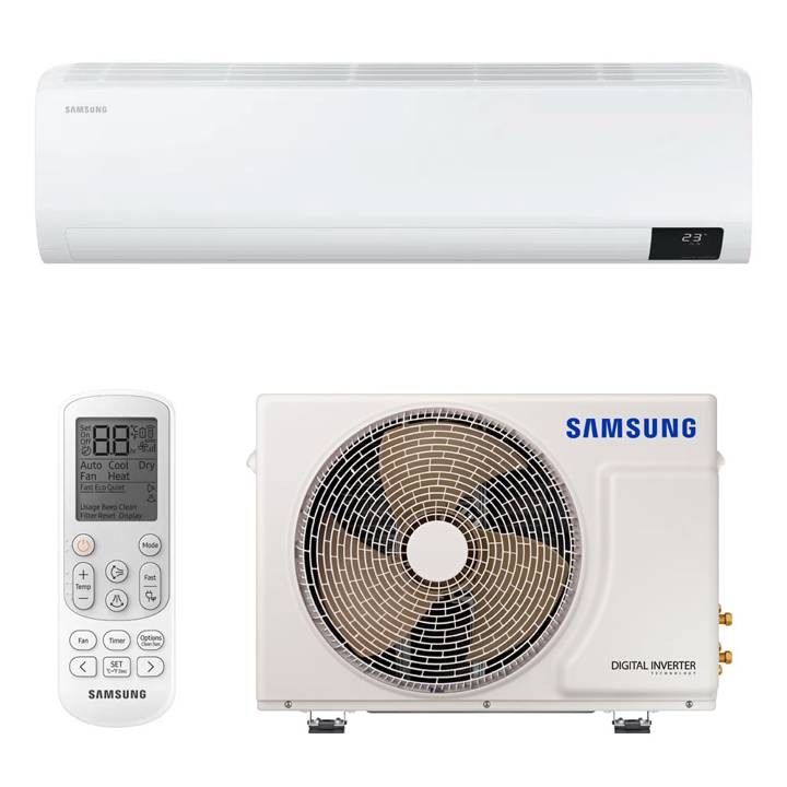 Ar-Condicionado Split Inverter 9000 BTUs Samsung Ultra High Wall Quente e Frio AR09BSHZCWKNAZ 220V